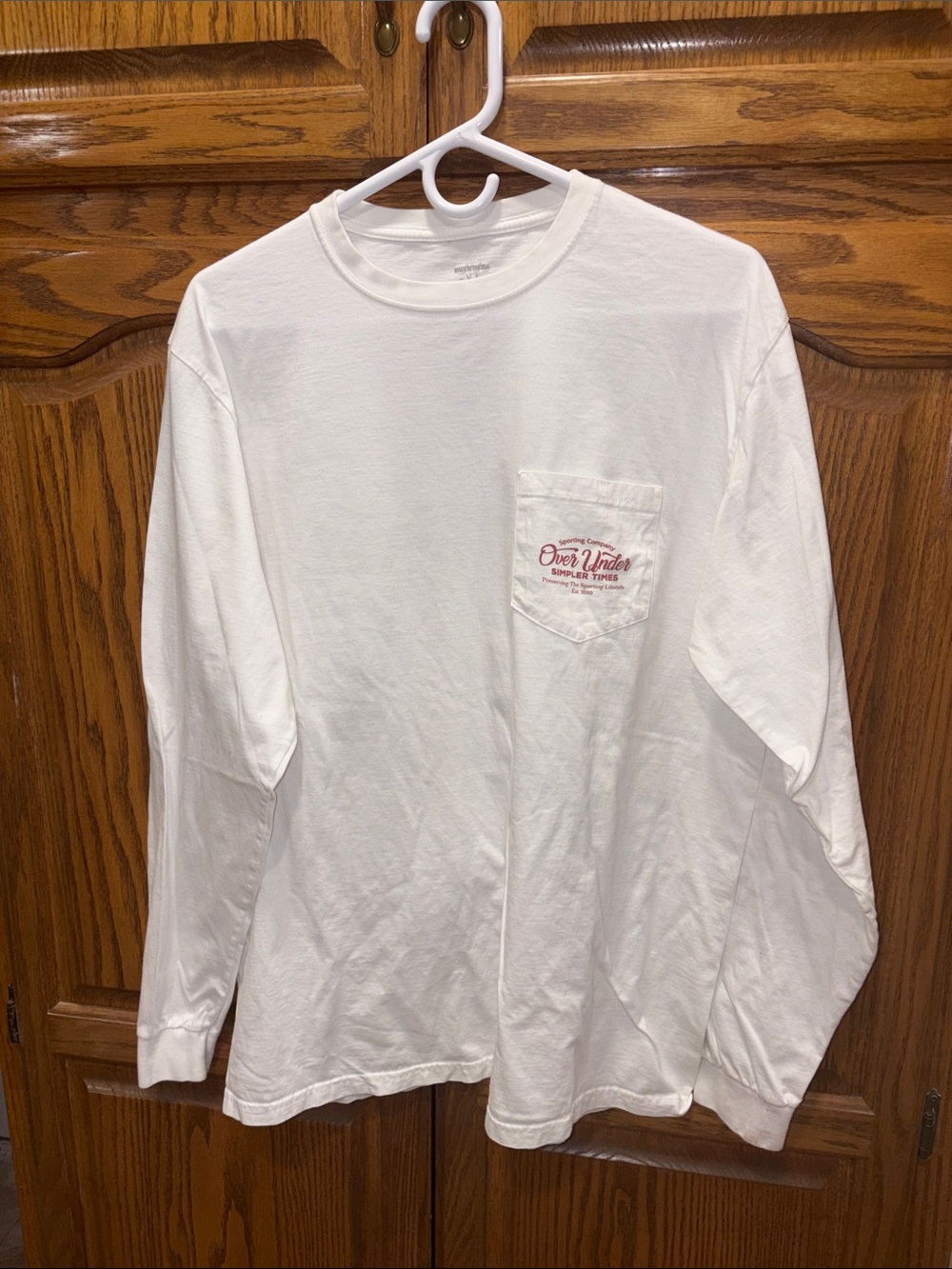 Over Under White Long-Sleeve Pocket T-Shirt - Men